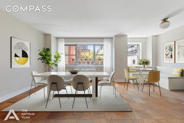 dining area with baseboards