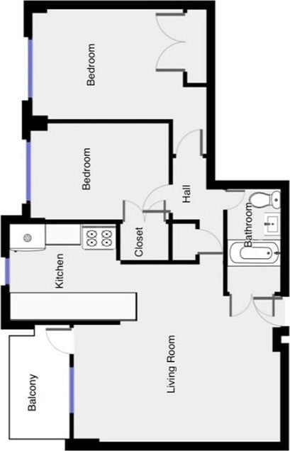 1065 Vermont St Unit 4L, New York City, NY 11207 - view of floor plan / room layout