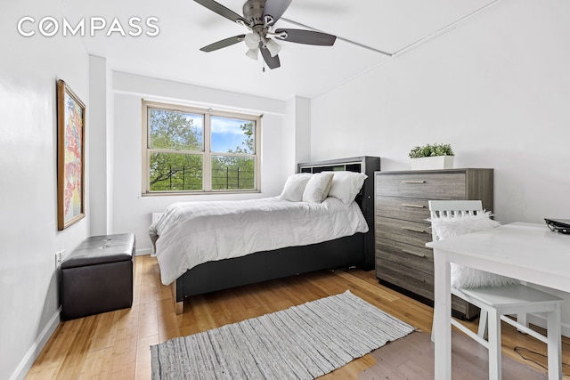 1065 Vermont St Unit 4L, New York City, NY 11207 - bedroom featuring light wood finished floors and a ceiling fan