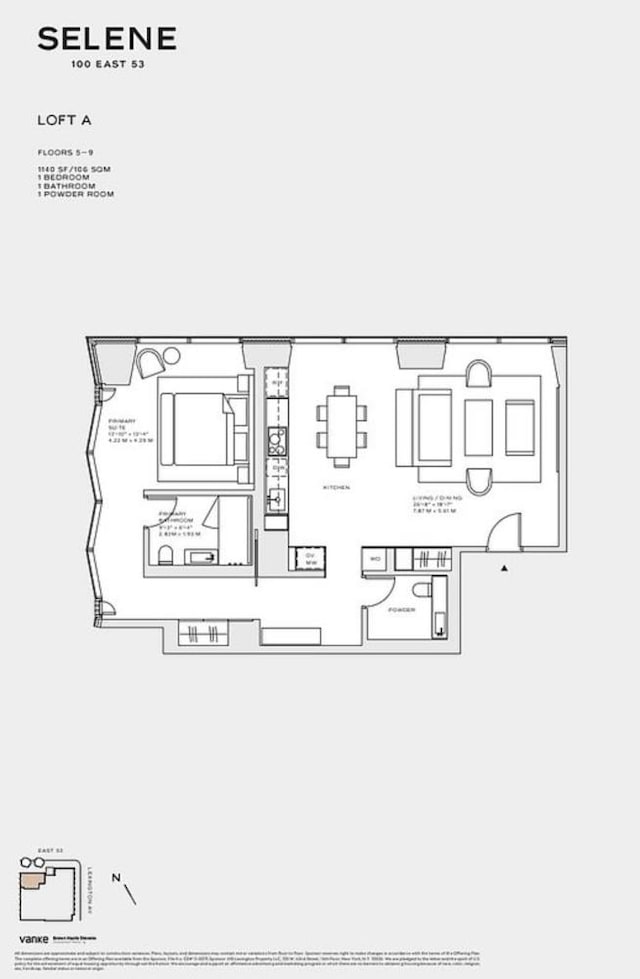 100 E 53rd St Unit 5-A, New York City, NY 10022 - property floor plan