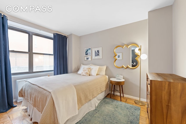 bedroom with baseboards