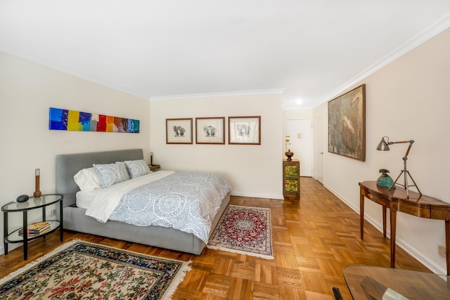 166 E 63rd St Unit 6B, New York City, NY 10021 - bedroom with crown molding and baseboards
