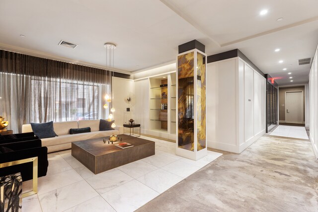 416 W 52nd St Unit 225, New York City, NY 10019 - living room featuring recessed lighting