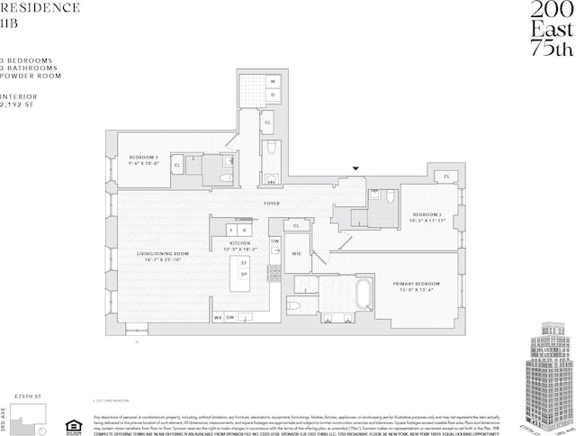 200 E 75th St Unit 11B, New York City, NY 10021 - home floor plan