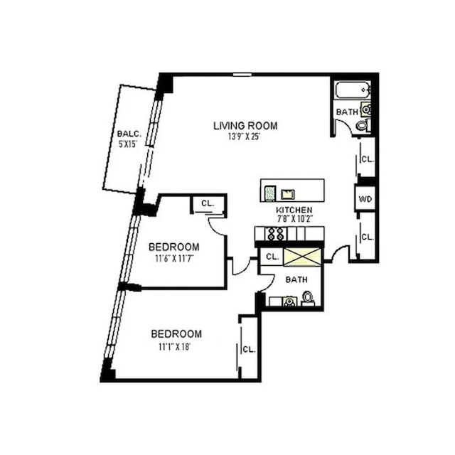 96 Rockwell Pl Unit 11C, New York City, NY 11217 - home floor plan
