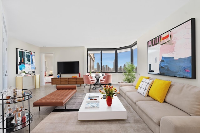 415 E 37th St Unit 31D, New York City, NY 10016 - living room with wood finished floors
