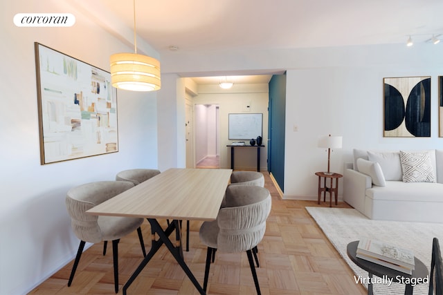 11 Riverside Dr Unit 4Kw, New York City, NY 10023 - dining room featuring baseboards