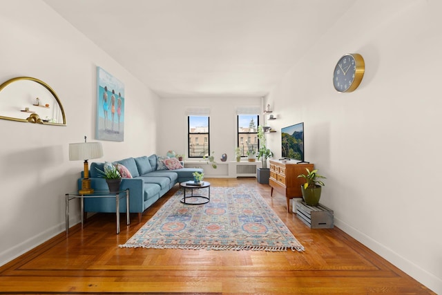 80 Winthrop St Unit 4C, New York City, NY 11225 - living room with baseboards and radiator