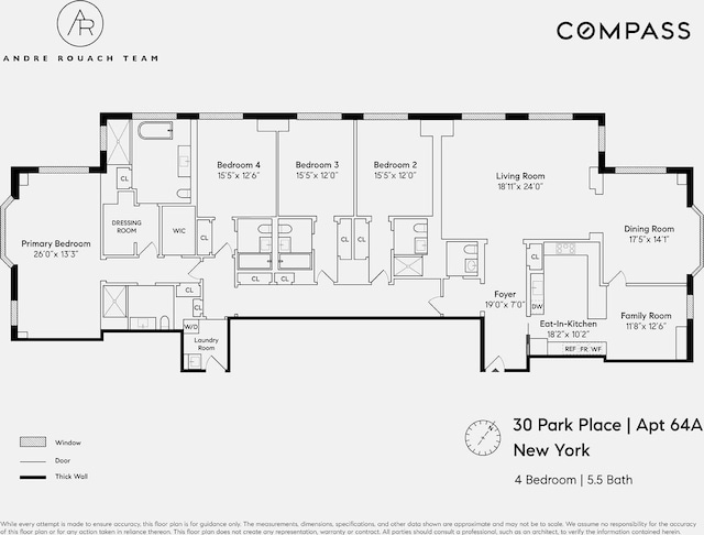 30 Park Pl Unit 64A, New York City, NY 10007 - view of home floor plan
