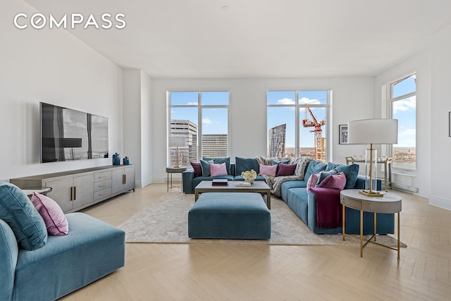 30 Park Pl Unit 64A, New York City, NY 10007 - living room with baseboards