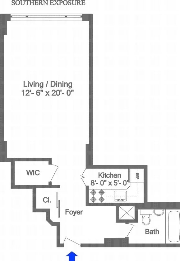 10 W 15th St Unit 927, New York City, NY 10011 - view of home floor plan
