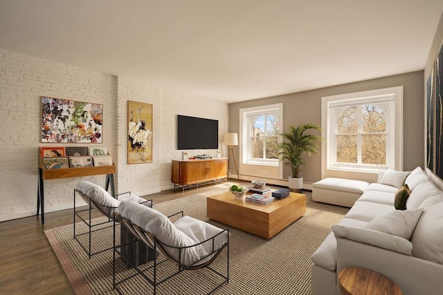 243 E 17th St, New York City, NY 10003 - living area with wood finished floors and baseboards