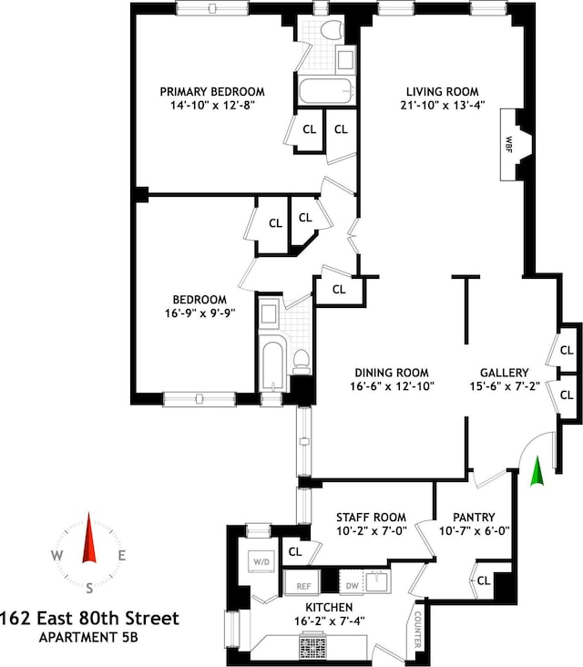 162 E 80th St Unit 5B, New York City, NY 10075 - view of home floor plan