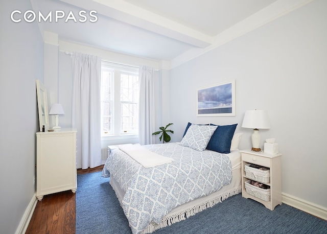 162 E 80th St Unit 5B, New York City, NY 10075 - bedroom featuring wood finished floors and beam ceiling