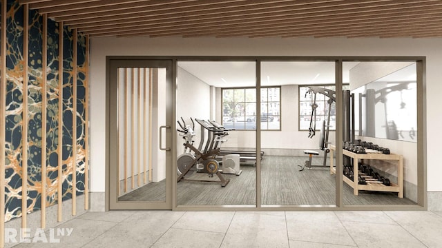 view of exercise room