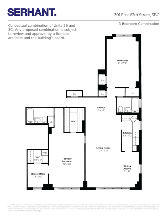 301 E 63rd St Unit 3B, New York City, NY 10065 - home floor plan