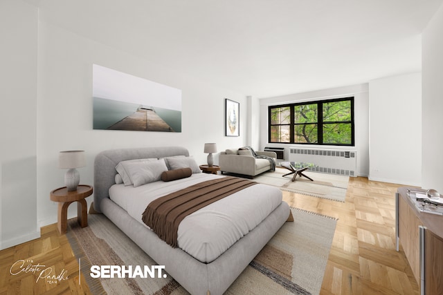301 E 63rd St Unit 3C, New York City, NY 10065 - bedroom with radiator heating unit and baseboards