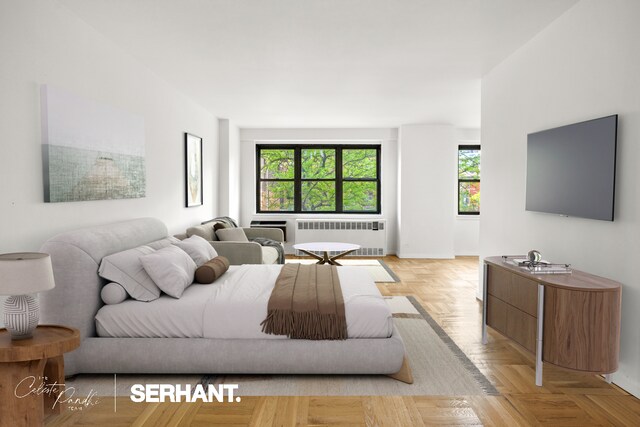 301 E 63rd St Unit 3C, New York City, NY 10065 - living room featuring radiator and plenty of natural light