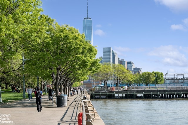 353 W 11th St Unit 2B, New York City, NY 10014 - dock area featuring a water view