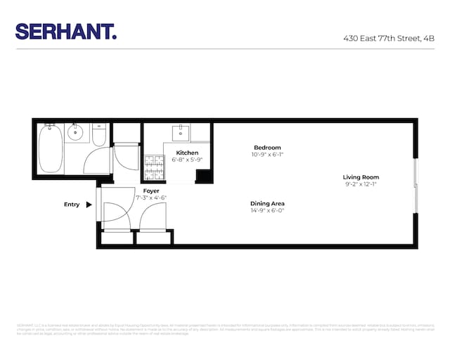 430 E 77th St Unit 4B, New York City, NY 10075 - floor plan / room layout