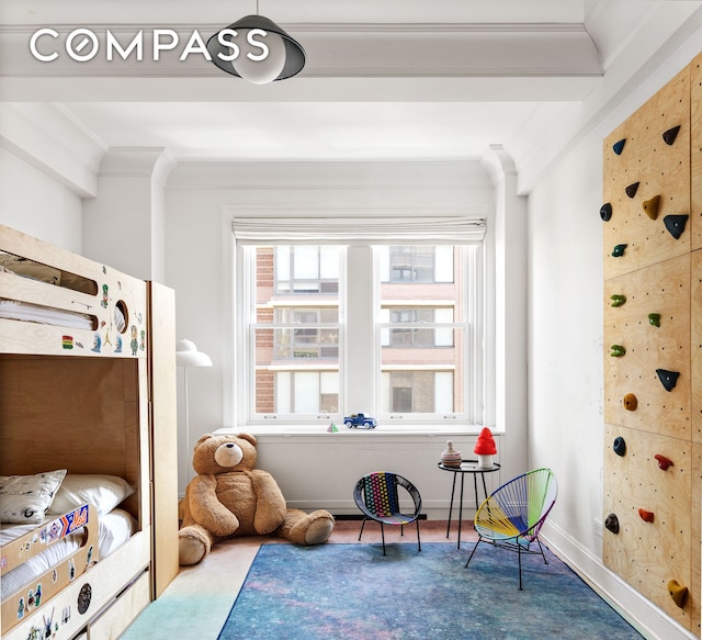 250 W 94th St Unit 11A, New York City, NY 10025 - bedroom featuring baseboards and crown molding