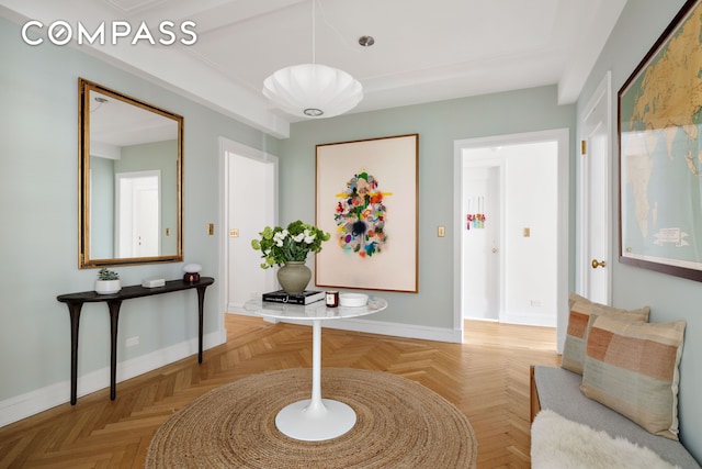 hallway with baseboards