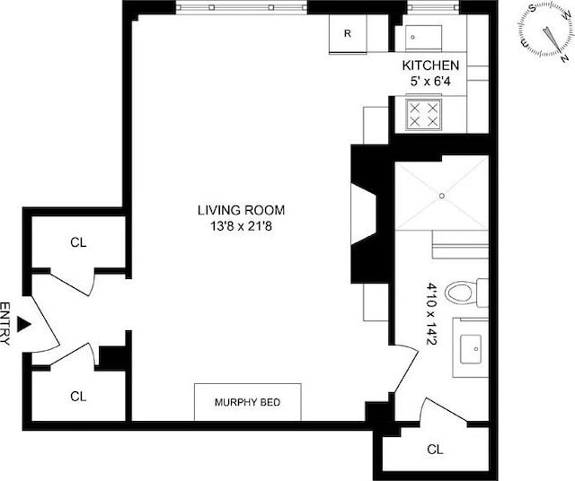 220 E 73rd St Unit 1-A, New York City, NY 10021 - home floor plan