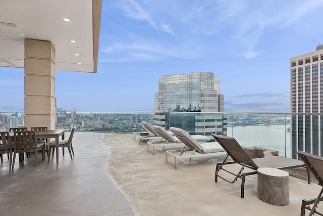 75 Wall St Unit Phl3, New York City, NY 10005 - view of patio / terrace featuring a view of city and a balcony