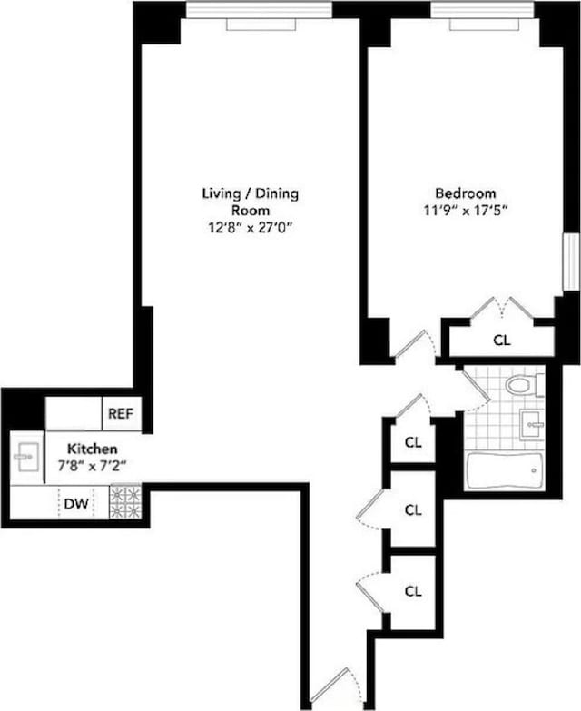 160 E 38th St Unit 7C, New York City, NY 10016 - floor plan / room layout