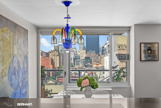 270 W 17th St Unit 12Bc, New York City, NY 10011 - dining space featuring a view of skyline