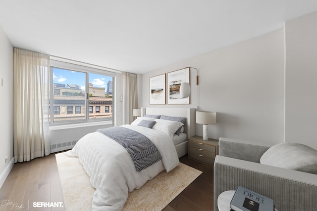 270 W 17th St Unit 12Bc, New York City, NY 10011 - bedroom with wood finished floors and baseboards