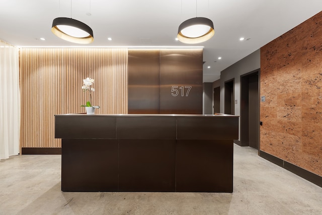 reception area featuring recessed lighting