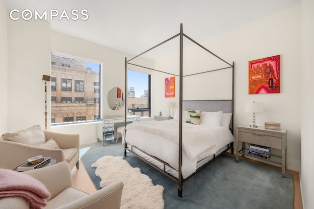 bedroom with baseboards
