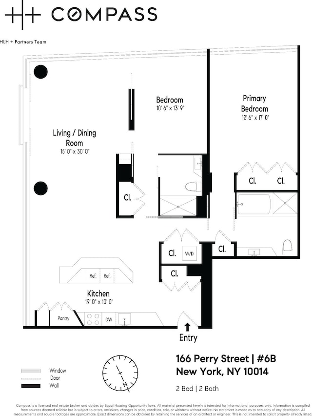 166 Perry St Unit 6B, New York City, NY 10014 - room layout