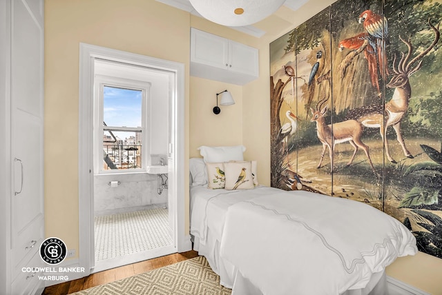 215 E 72nd St Unit 12E, New York City, NY 10021 - bedroom with wood finished floors