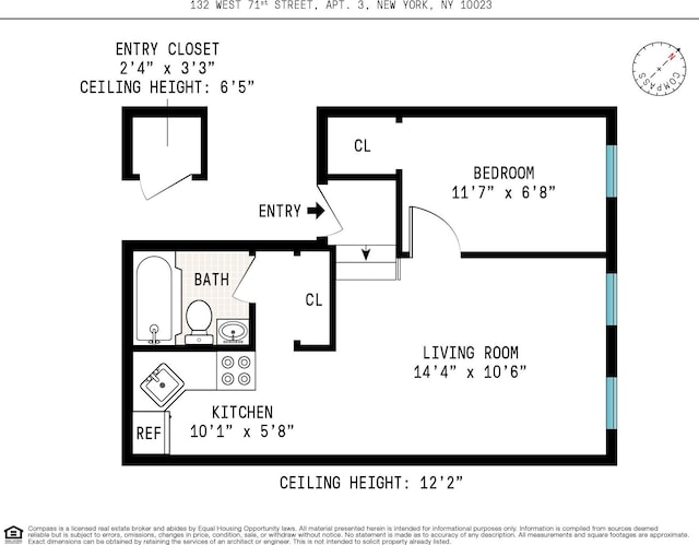 132 W 71st St Unit 3, New York City, NY 10023 - property floor plan