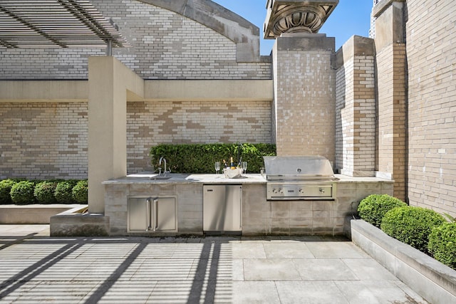 49 Chambers St Phb, Phb, New York City, NY 10007 - view of patio / terrace featuring exterior kitchen and a sink