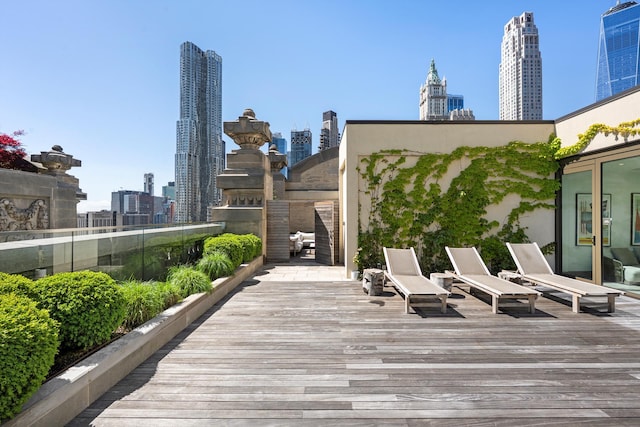 49 Chambers St Phb, Phb, New York City, NY 10007 - wooden terrace with a skyline view