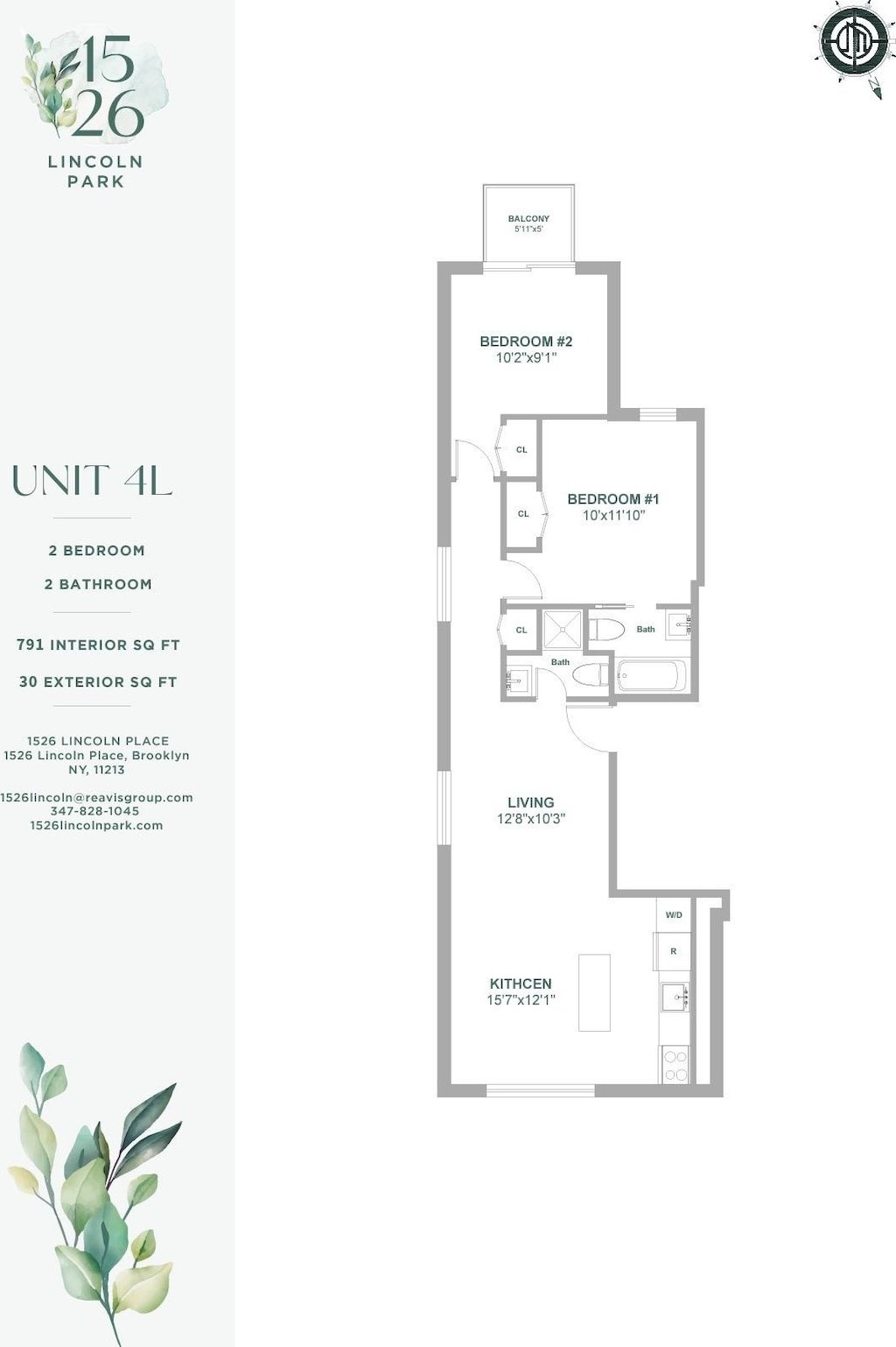 1526 Lincoln Pl Unit Ph-1, New York City, NY 11213 - property floor plan