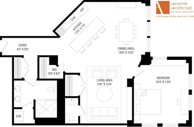 448 W 37th St Unit 6H, New York City, NY 10018 - home floor plan