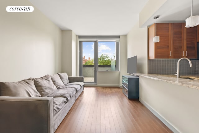 108-20 71st Ave Unit 2D, New York City, NY 11375 - living room featuring hardwood / wood-style floors and baseboards