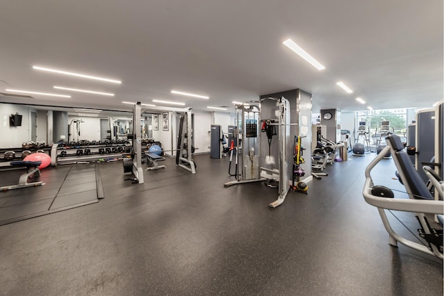 view of gym