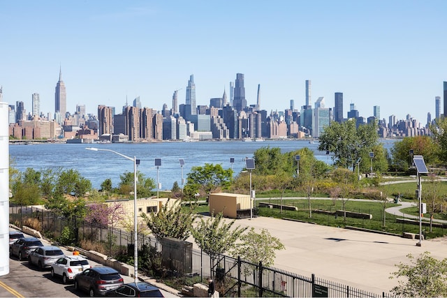 city view with a nearby body of water