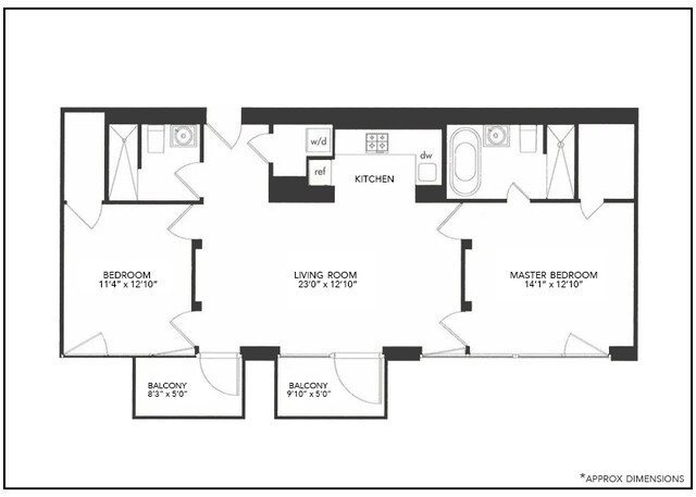 340 E 23rd St Unit Ph2F, New York City, NY 10010 - room layout