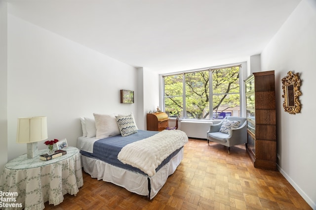 bedroom with baseboards