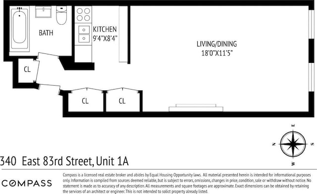 340 E 83rd St Unit 1A, New York City, NY 10028 - floor plan / room layout