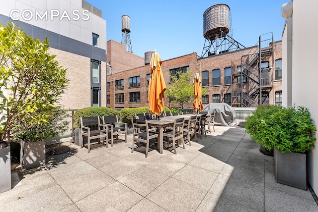 view of patio with outdoor dining space