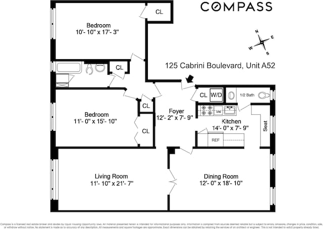 125 Cabrini Blvd Unit A52, New York City, NY 10033 - home floor plan