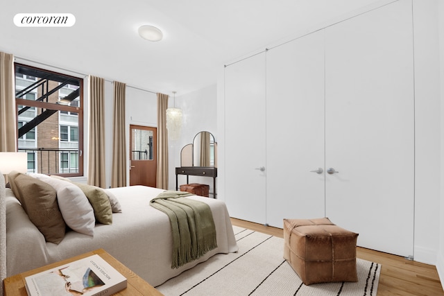 124 W 24th St Unit 4B, New York City, NY 10011 - bedroom with light wood-style floors and a closet