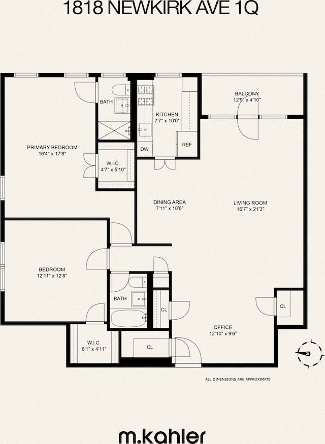 1818 Newkirk Ave Unit 1Q, New York City, NY 11226 - floor plan / room layout